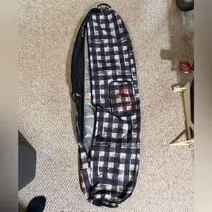 Burton Black and Gray Checkered Surfboard Bag